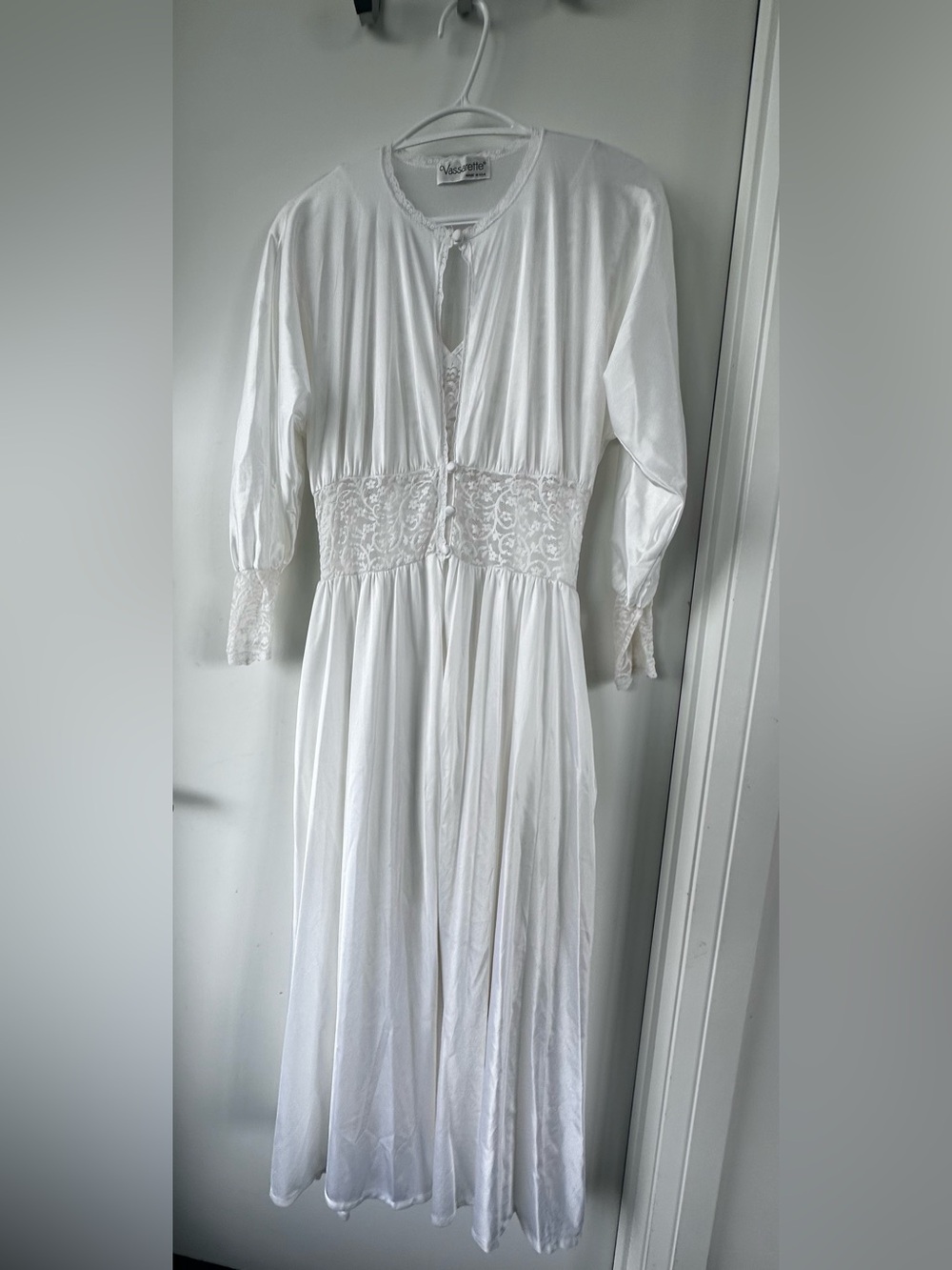 Vintage Vassarette 2-Piece Lace Nightgown Set